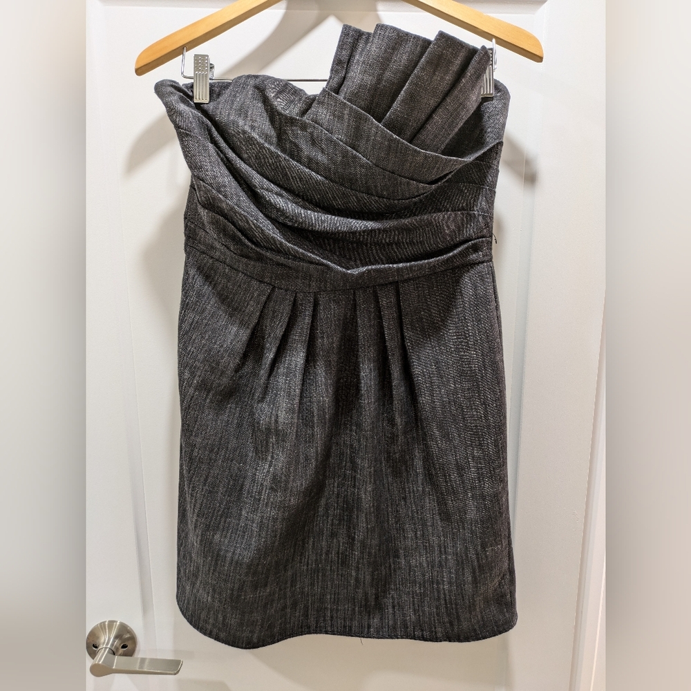 Ixia Black Denim/Cotton Style Mini Dress
